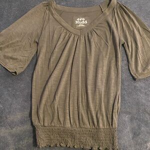 Mudd Olive Short Sleeve Top